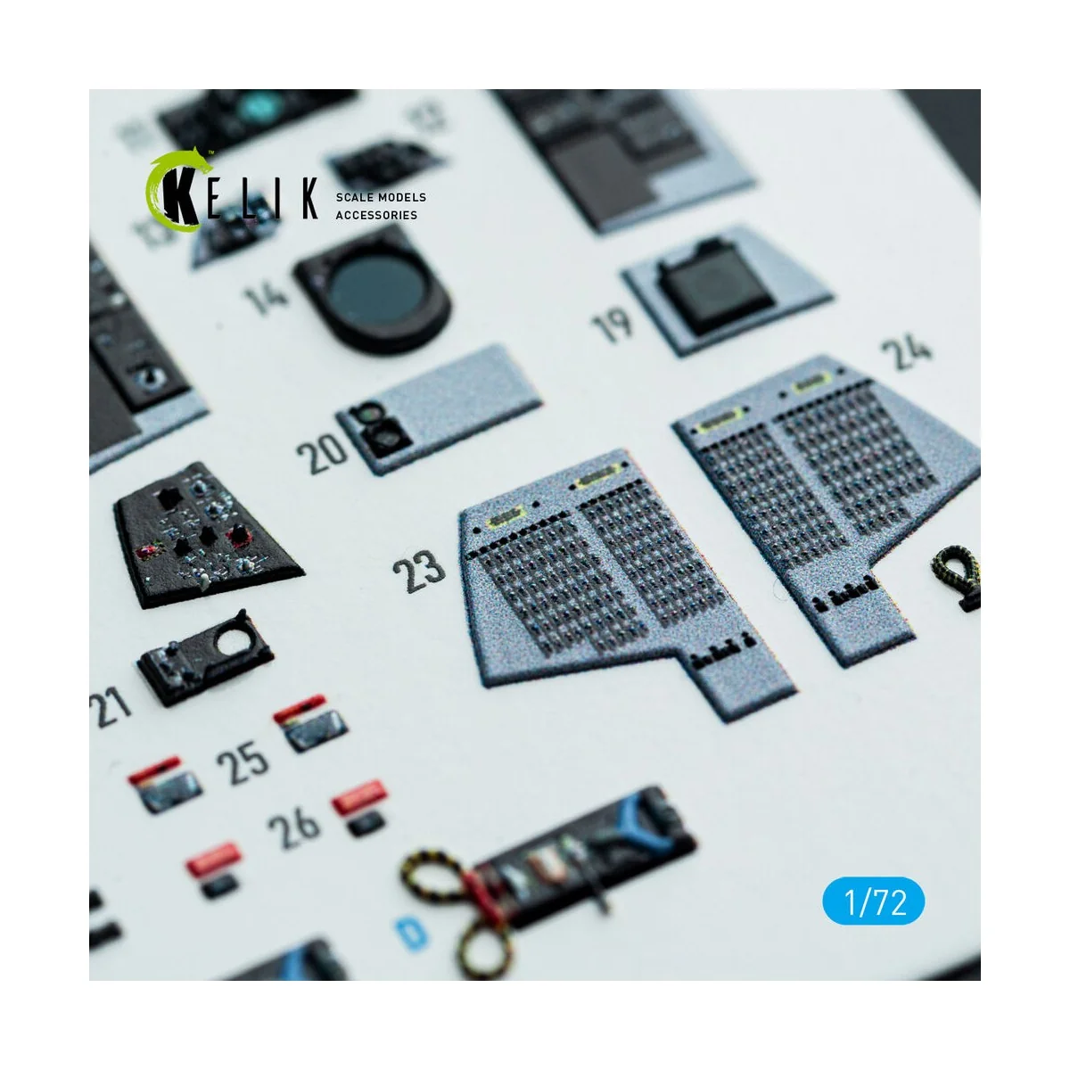 F-14A Tomcat - interior 3D decals for HobbyBoss kit, 1/72 - Kelik K...
