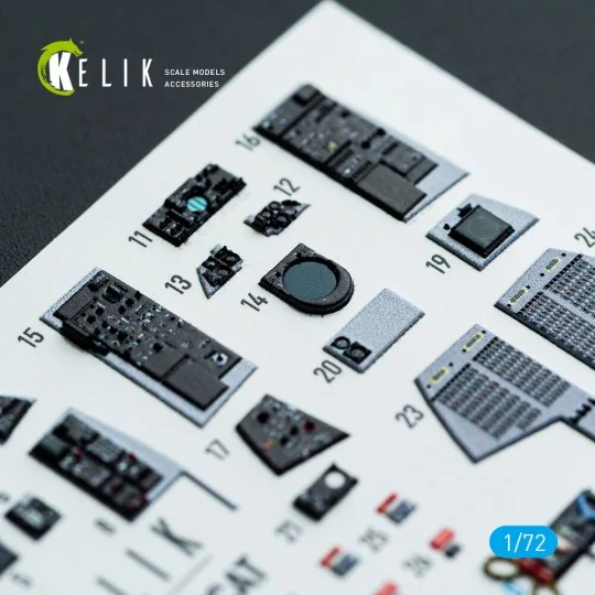 F-14B Tomcat - interior 3D decals for HobbyBoss kit, 1/72 - Kelik K...