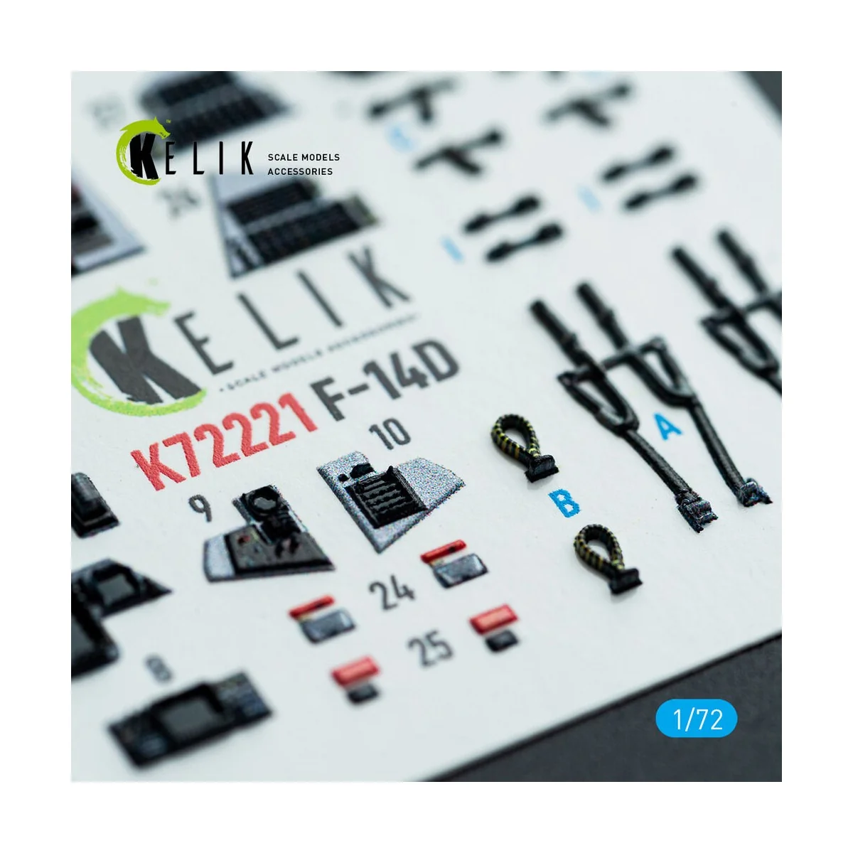 F-14D Super Tomcat - interior 3D decals for Academy kit, 1/72 - Kel...