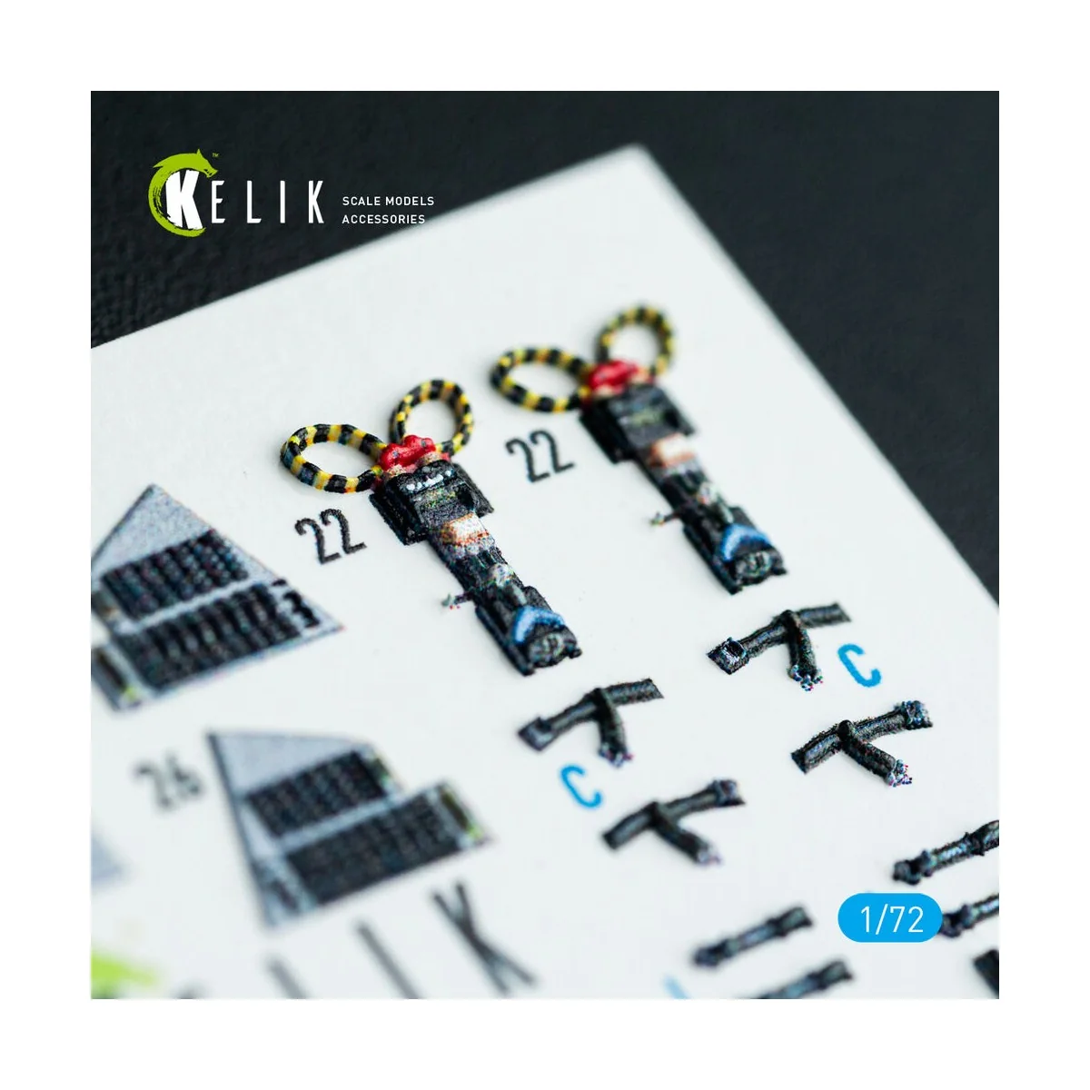 F-14A Tomcat - interior 3D decals for Academy kit, 1/72 - Kelik K72222