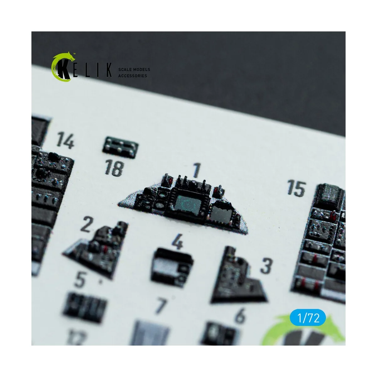 F-14D Super Tomcat - interior 3D decals for Academy kit, 1/72 - Kel...