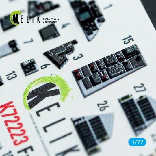 F-14B Tomcat - interior 3D decals for Academy kit, 1/72 - Kelik K72223