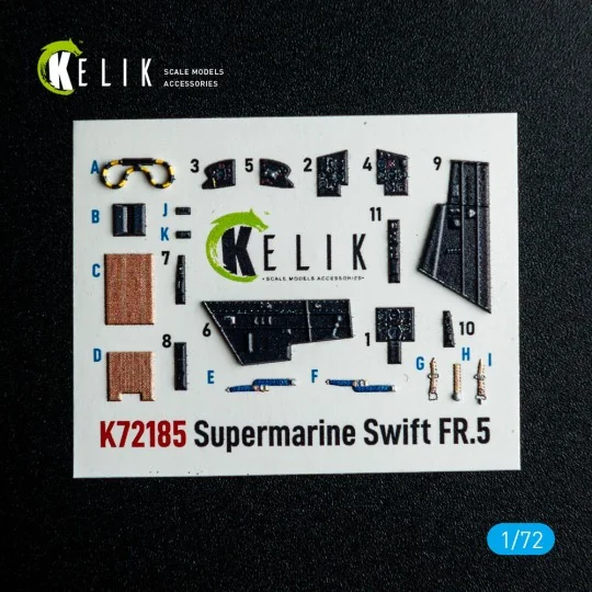 Supermarine Swift FR.5 - interior 3D decals for AirFix kit, 1/72 - ...