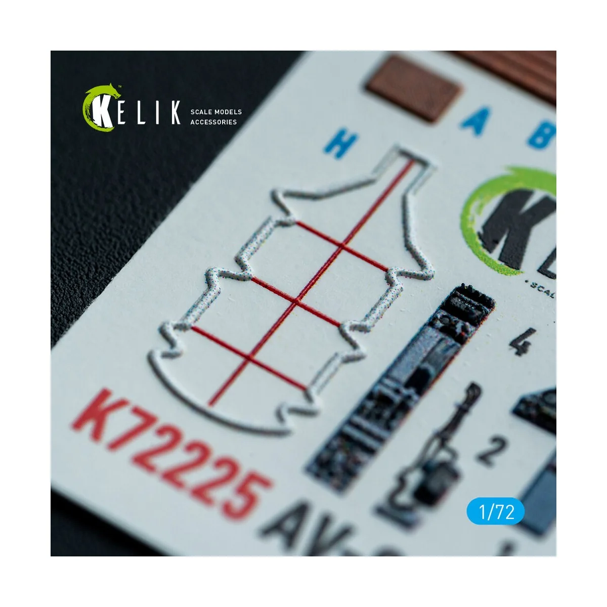 AV-8A Harrier (late) - interior 3D decals for Italeri kit, 1/72 - K...