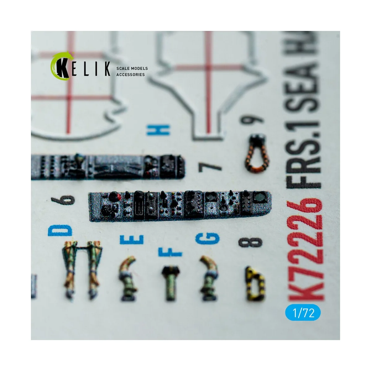 FRS.1 SEA Harrier - interior 3D decals for Italeri kit, 1/72 - Keli...