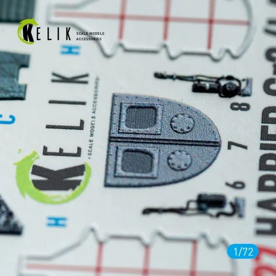 Harrier Gr3 (Late)- interior 3D decals for Italeri kit, 1/72 - Keli...