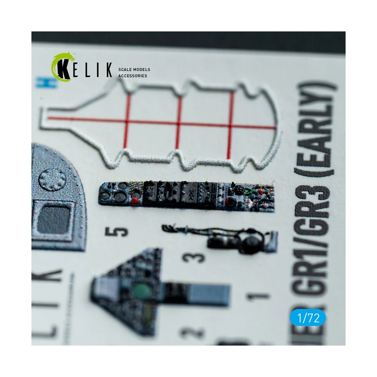 Harrier Gr1/Gr3 (Early) - interior 3D decals for Italeri kit, 1/72 ...