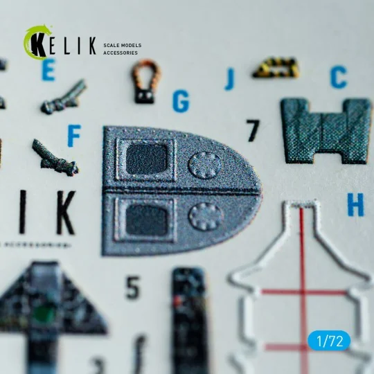 Harrier Gr1/Gr3 (Early) - interior 3D decals for Italeri kit, 1/72 ...