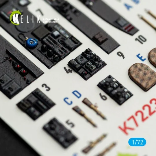 Ar-240 - interior 3D decals for Revell kit, 1/72 - Kelik K72230