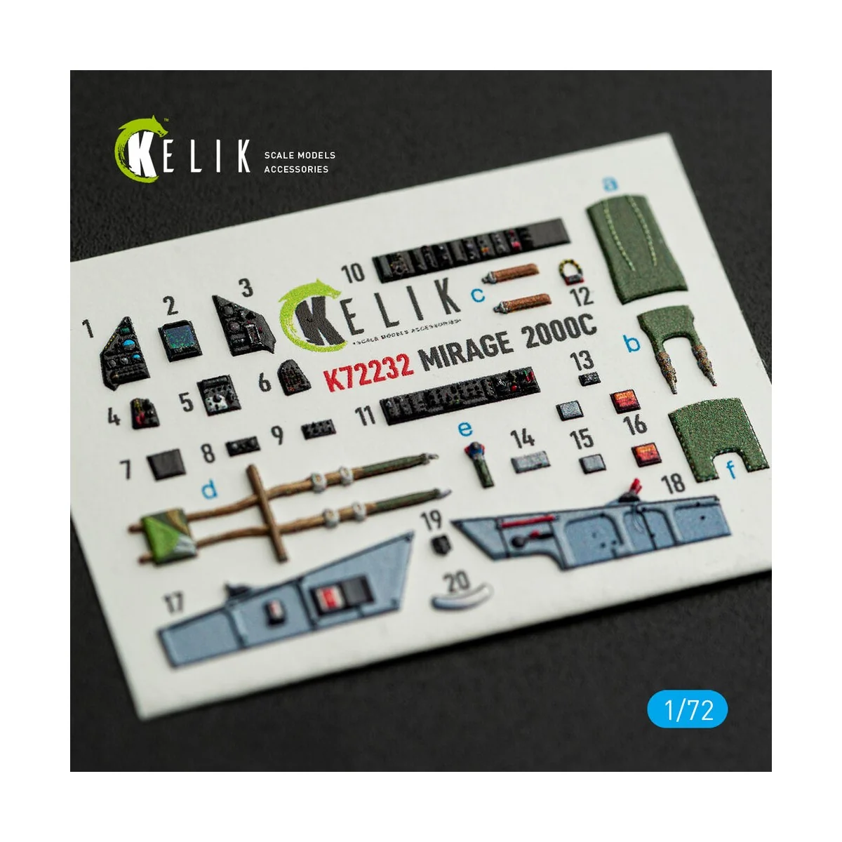 Mirage-2000C - interior 3D decals for DreamModel kit, 1/72 - Kelik ...