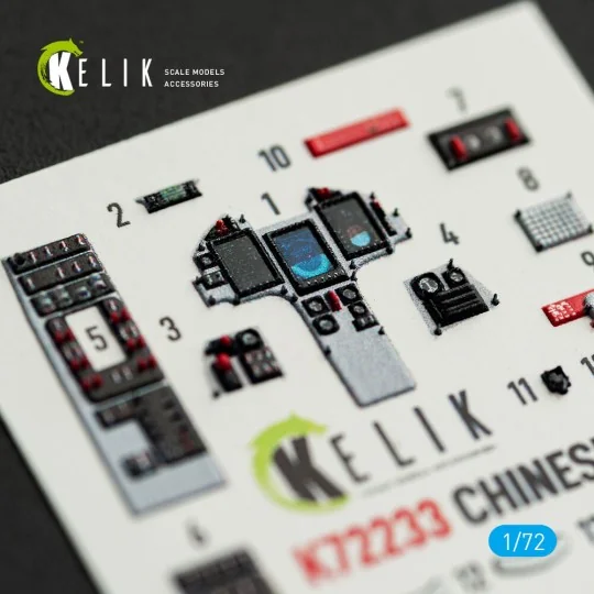 Chinese J-10B - interior 3D decals for Trumpeter kit, 1/72 - Kelik ...
