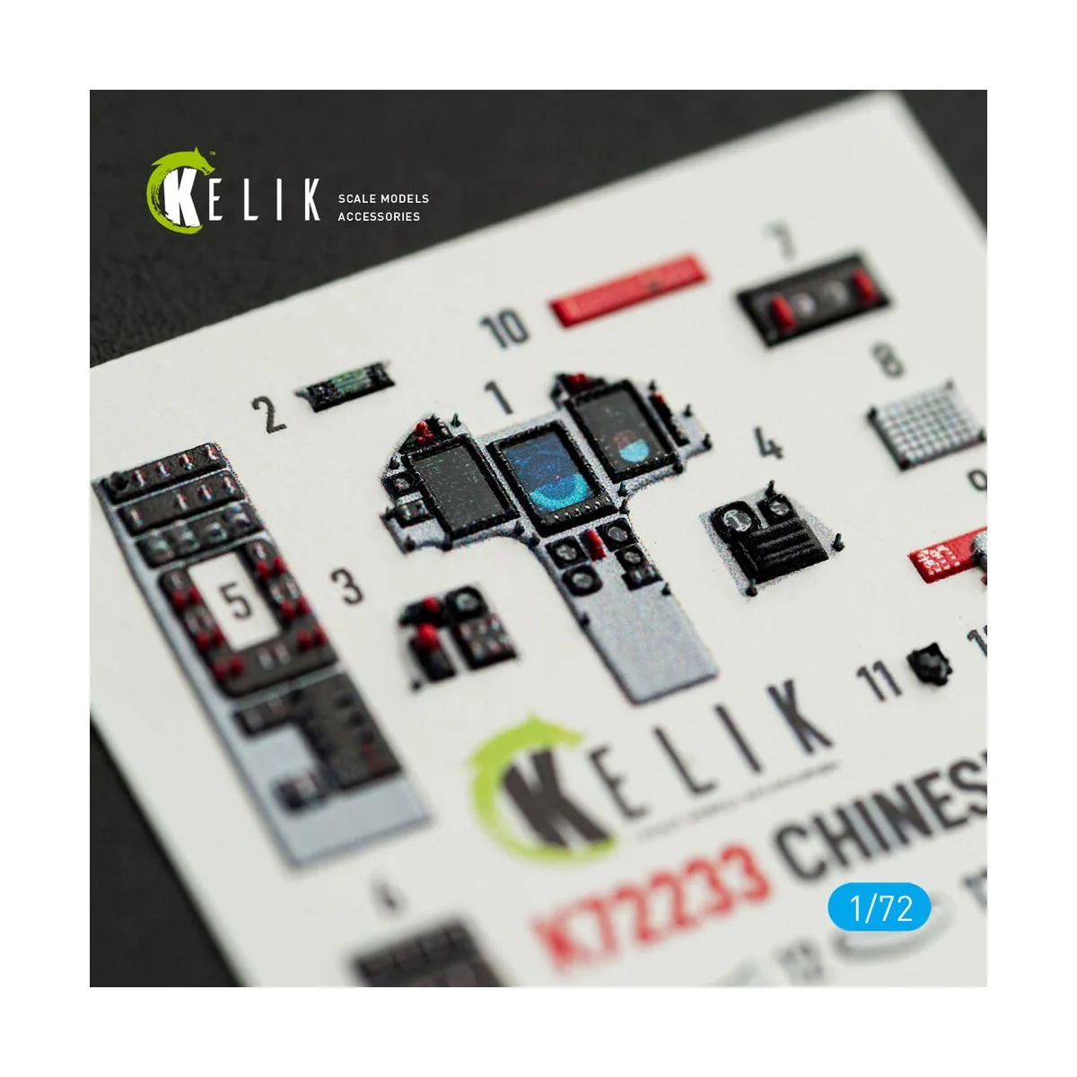 Chinese J-10B - interior 3D decals for Trumpeter kit, 1/72 - Kelik ...