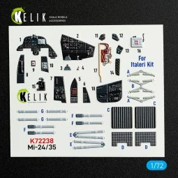 Mi-35/24 - interior 3D decals for Italeri kit, 1/72 - Kelik K72238