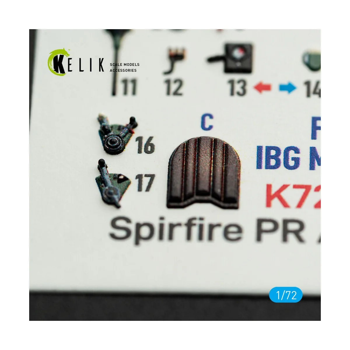 Spitfire PR A/B/E Types - interior 3D decals for IBG Models kit, 1/...