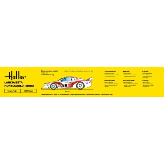 STARTER KIT Lancia Beta Montecarlo Turbo, 1/24 - Heller 56741