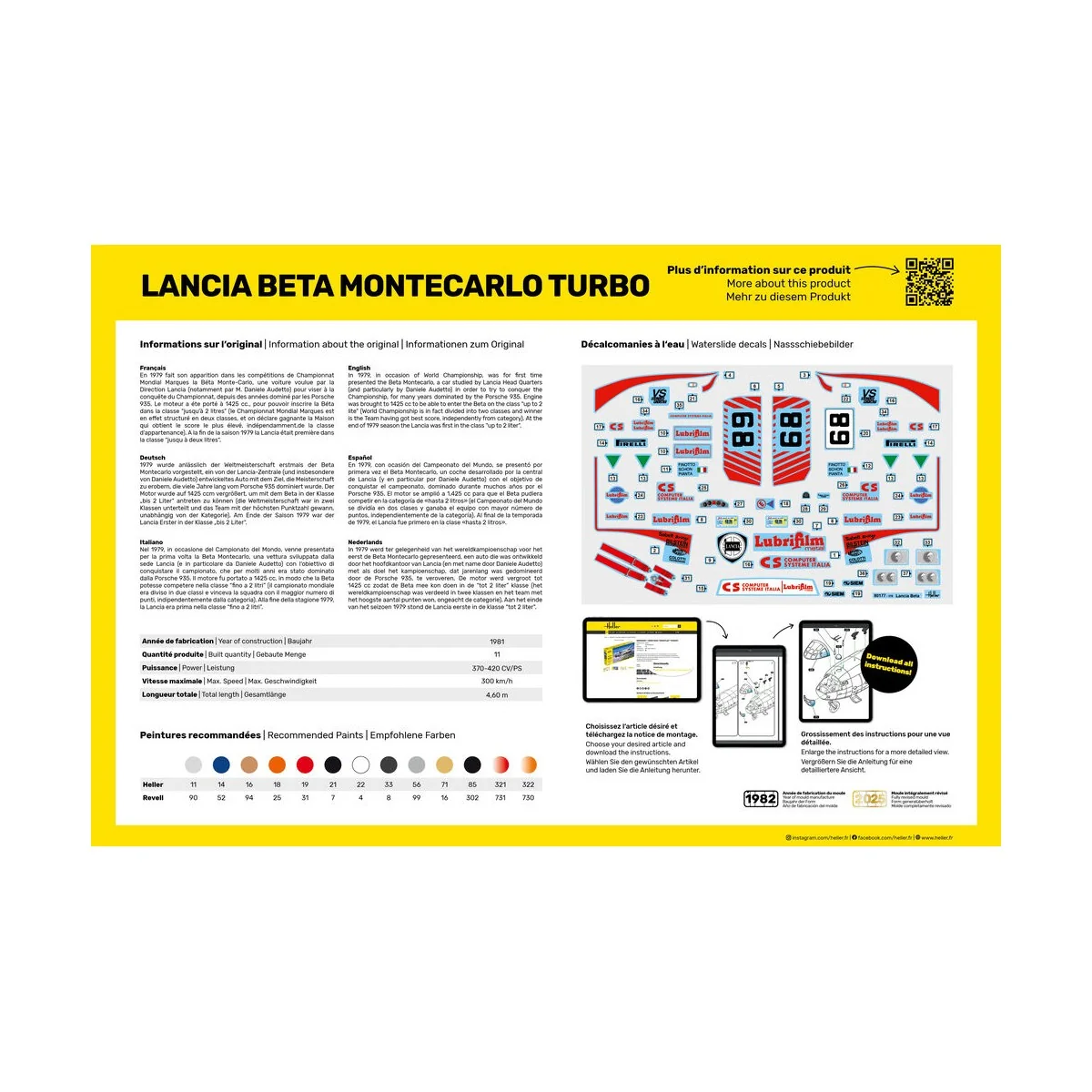 STARTER KIT Lancia Beta Montecarlo Turbo - Heller 56741