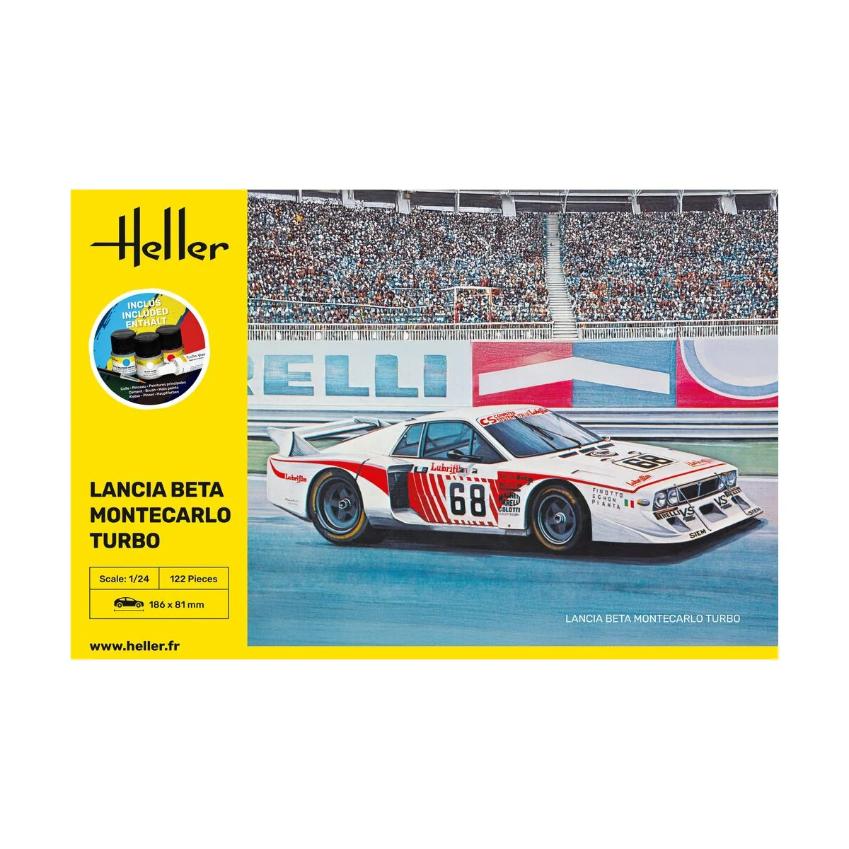STARTER KIT Lancia Beta Montecarlo Turbo, 1/24 - Heller 56741