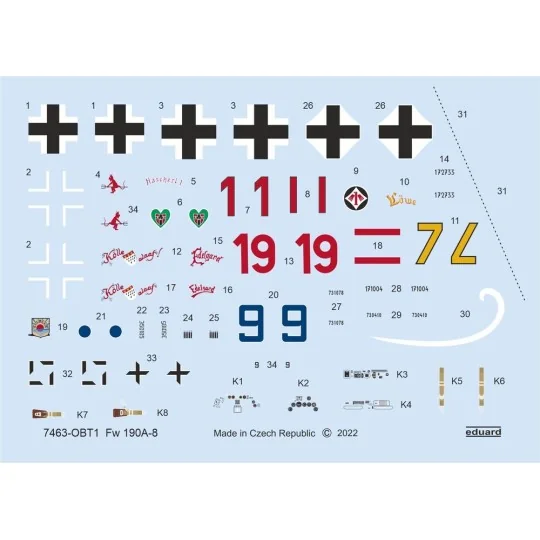 Fw 190A-8 standard wings 1/72 - Eduard Plastic Kits 7463
