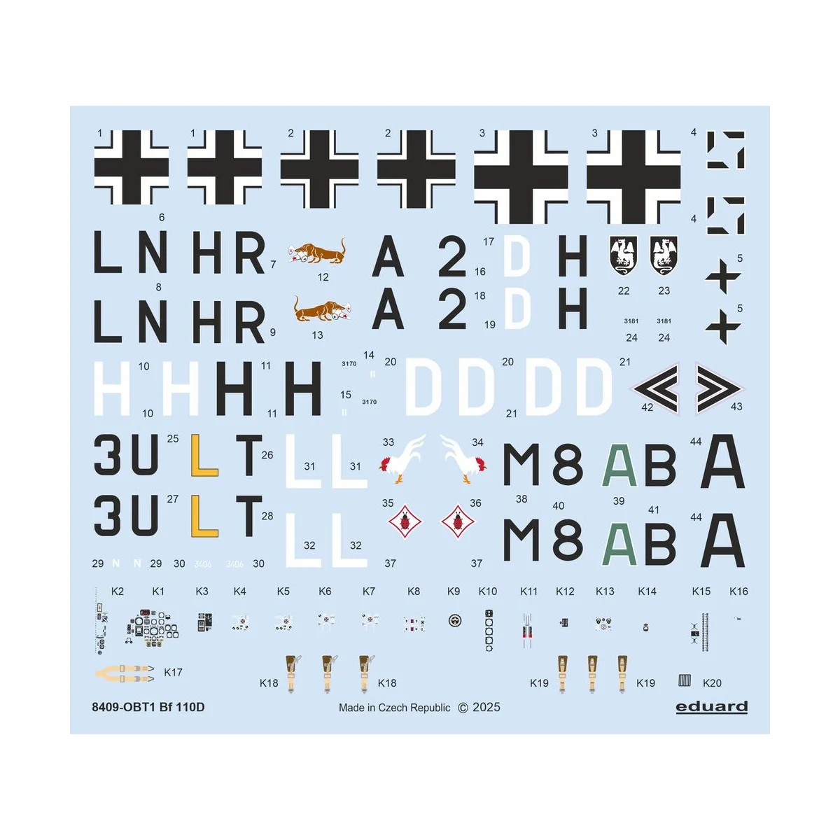 Bf 110D EDUARD-WEEKEND, 1/48 - Eduard Plastic Kits 8409