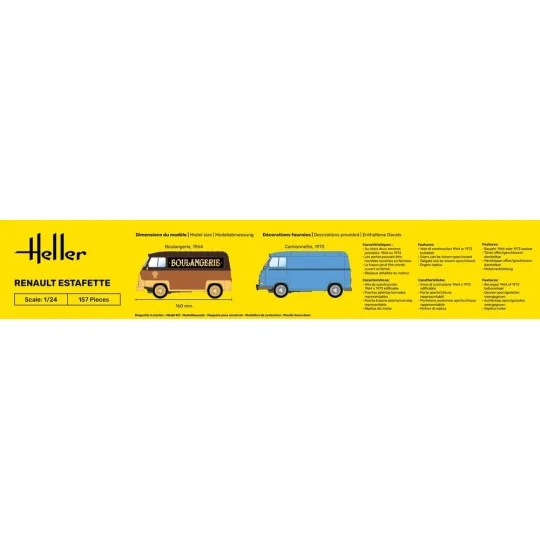 STARTER KIT Renault Estafette, 1/24 - Heller 56743