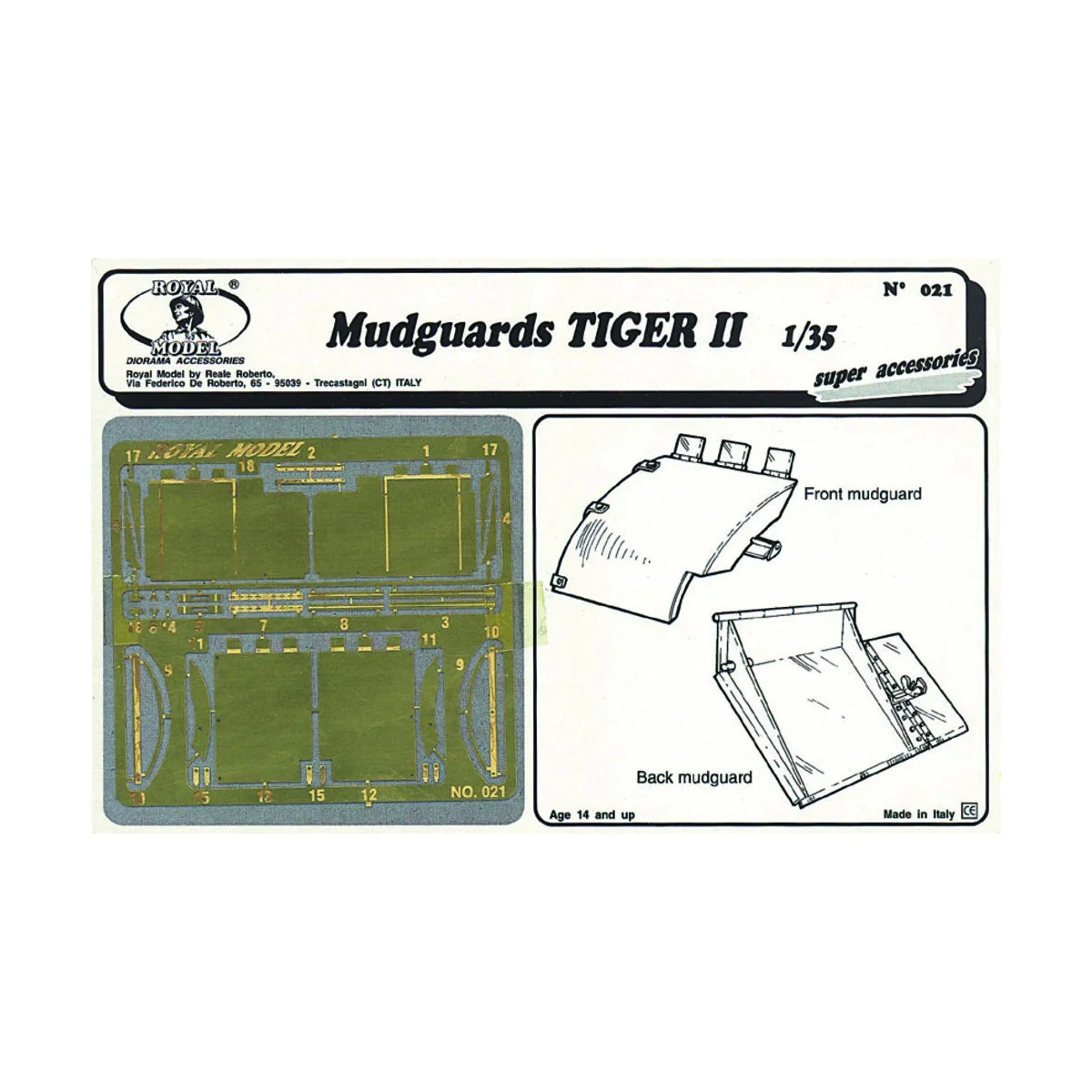 Tiger II mudguards, 1/35 - Royal Model RM021