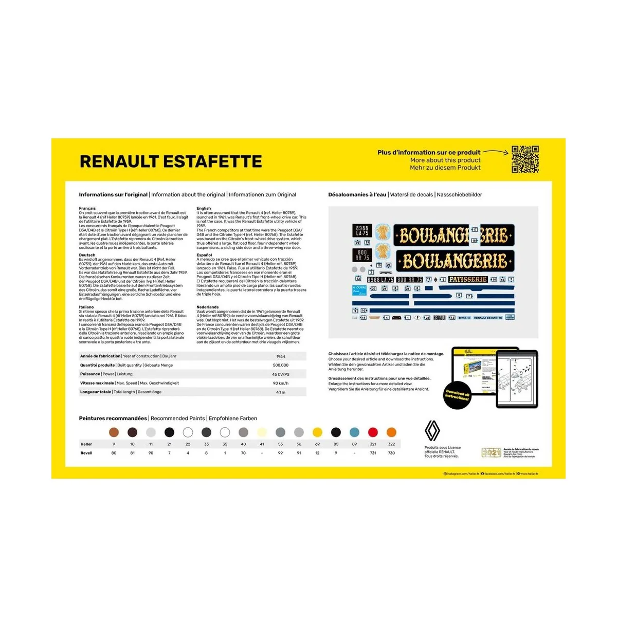 STARTER KIT Renault Estafette - Heller 56743