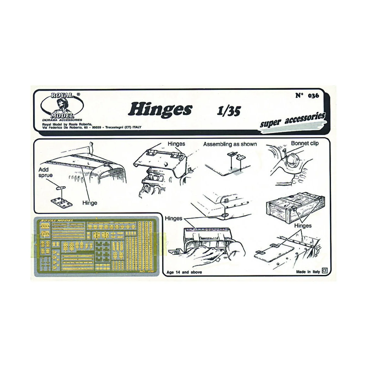 Hinges, 1/35 - Royal Model RM036