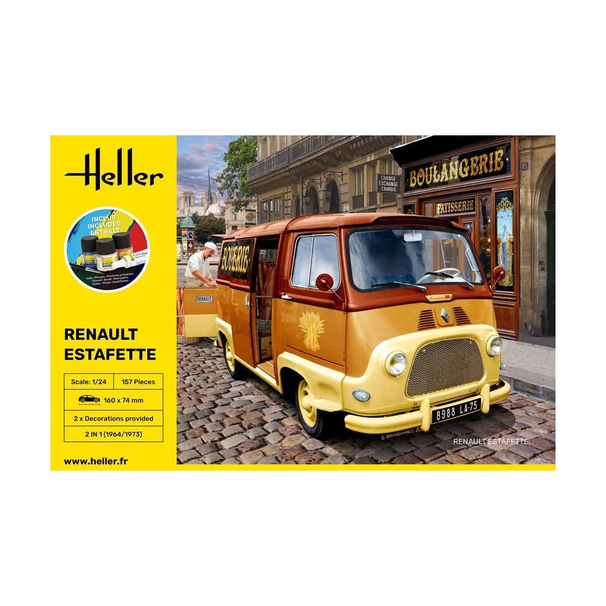STARTER KIT Renault Estafette, 1/24 - Heller 56743