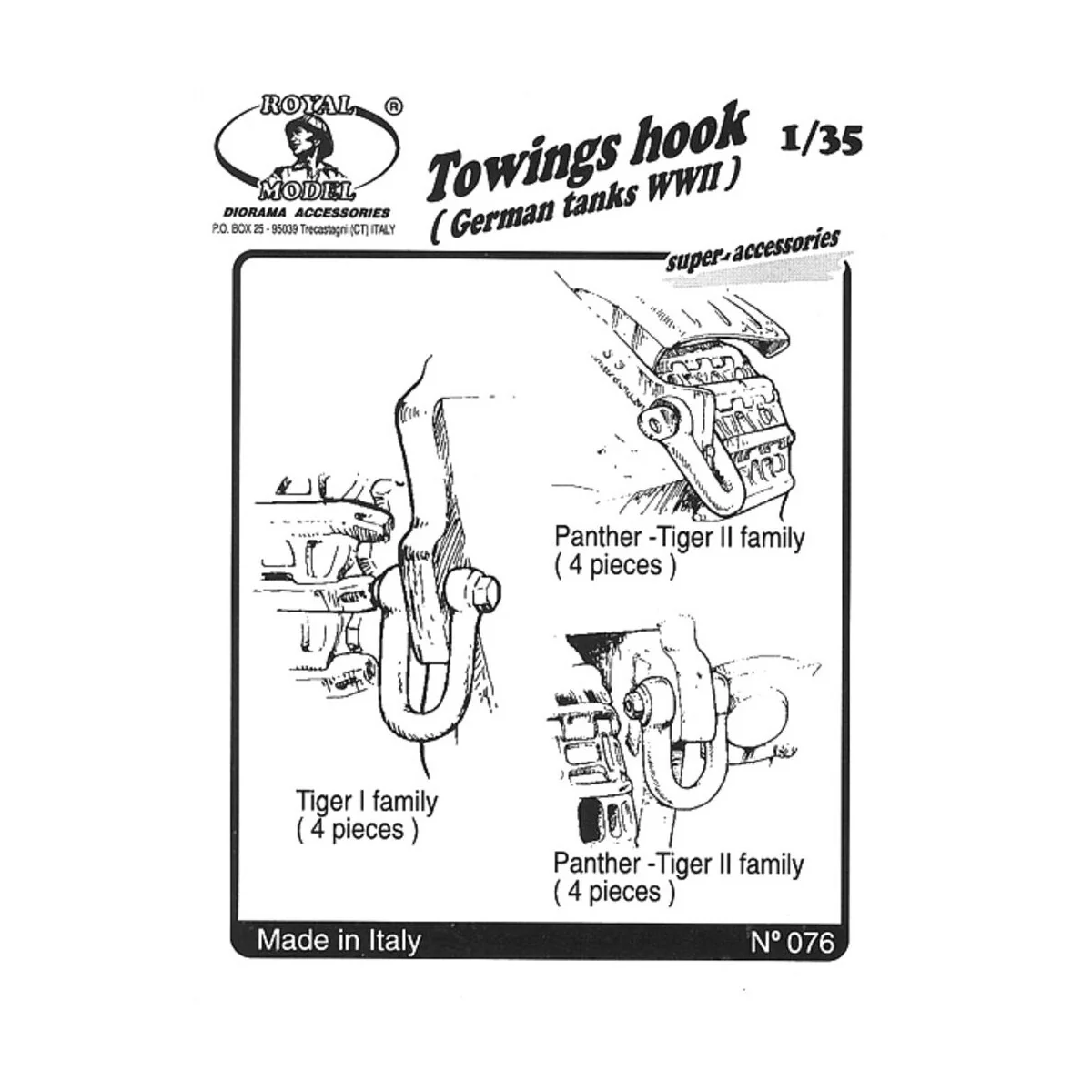 Towings hook German tank - Royal Model RM076