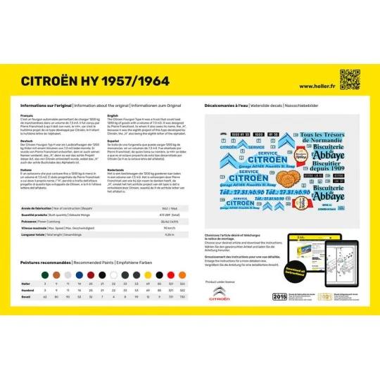 STARTER KIT CITROEN HY 1957/1964, 1/24 - Heller 56744