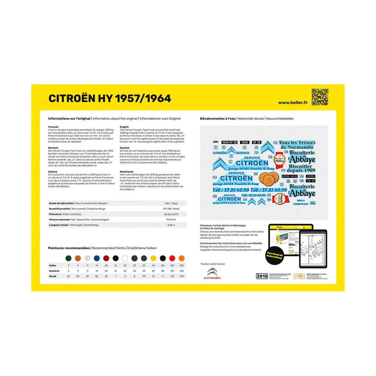 STARTER KIT CITROEN HY 1957/1964 - Heller 56744