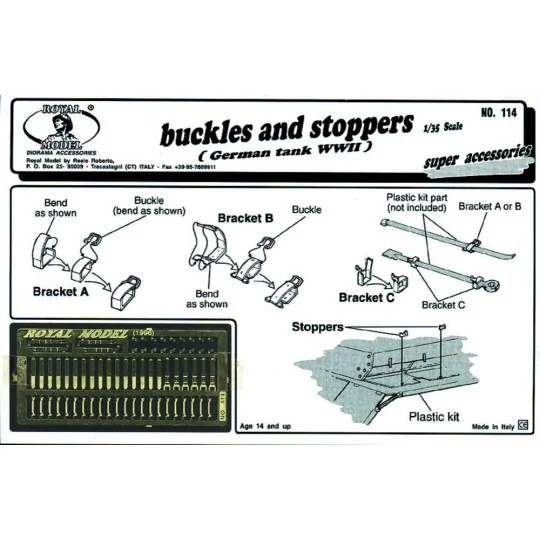 Buckles and stoppers German tank - Royal Model RM114