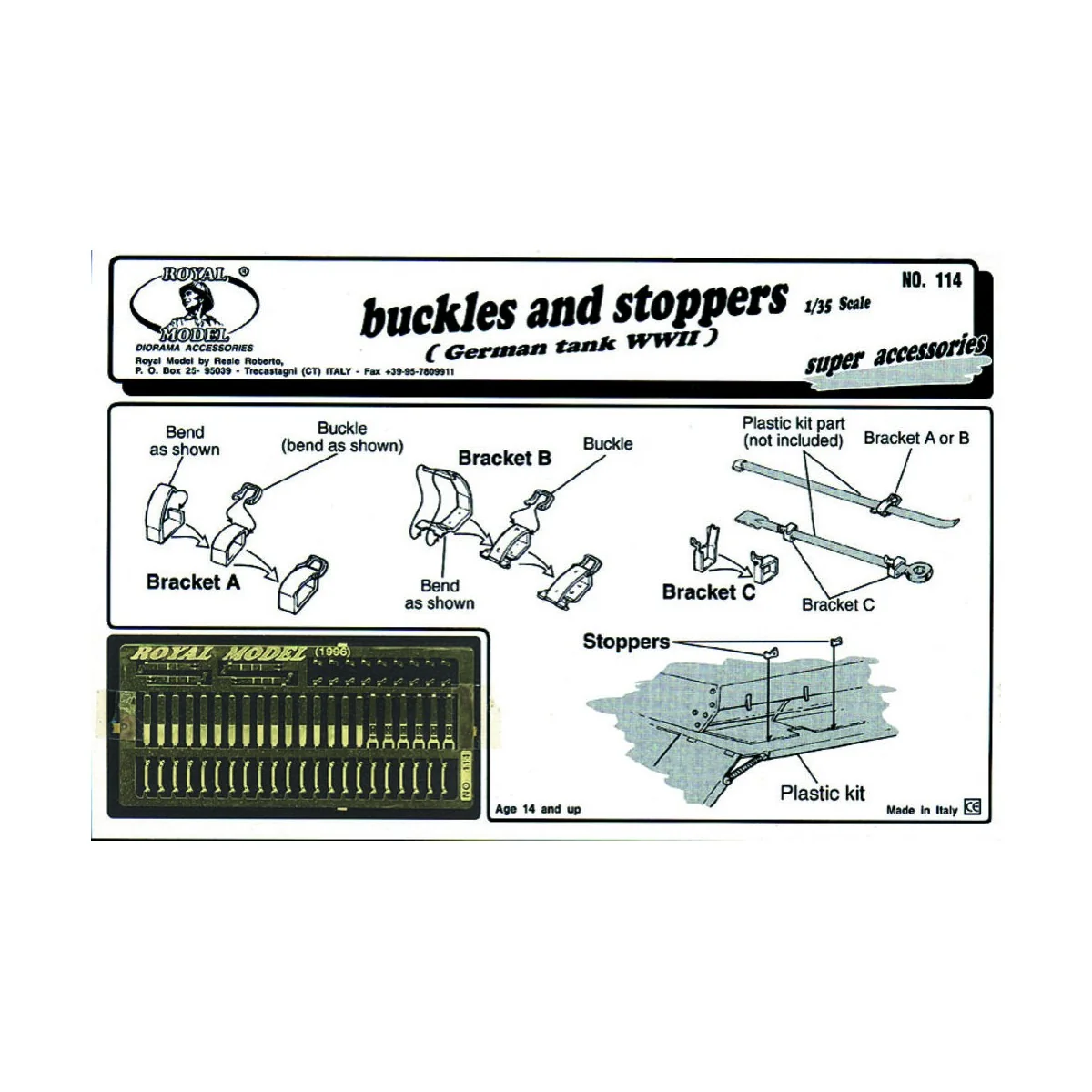 Buckles and stoppers German tank - Royal Model RM114