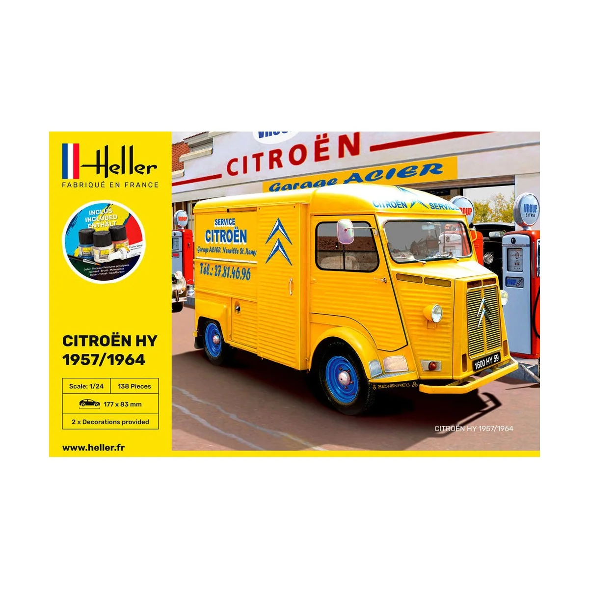 STARTER KIT CITROEN HY 1957/1964, 1/24 - Heller 56744