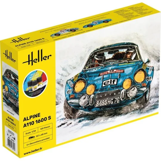 STARTER KIT Alpine A110 (1600S), 1/24 - Heller 56745 STARTER KIT Alpine A110 (1600S), 1/24 - Heller 56745