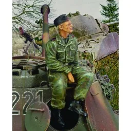 Waffen SS tanker sitting on turret-WWII - Royal Model RM156