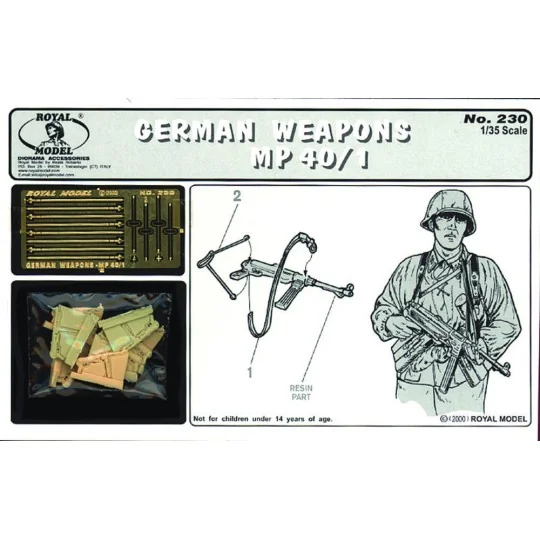 German weapons-MP40/1 (1/35 scale) - Royal Model RM230