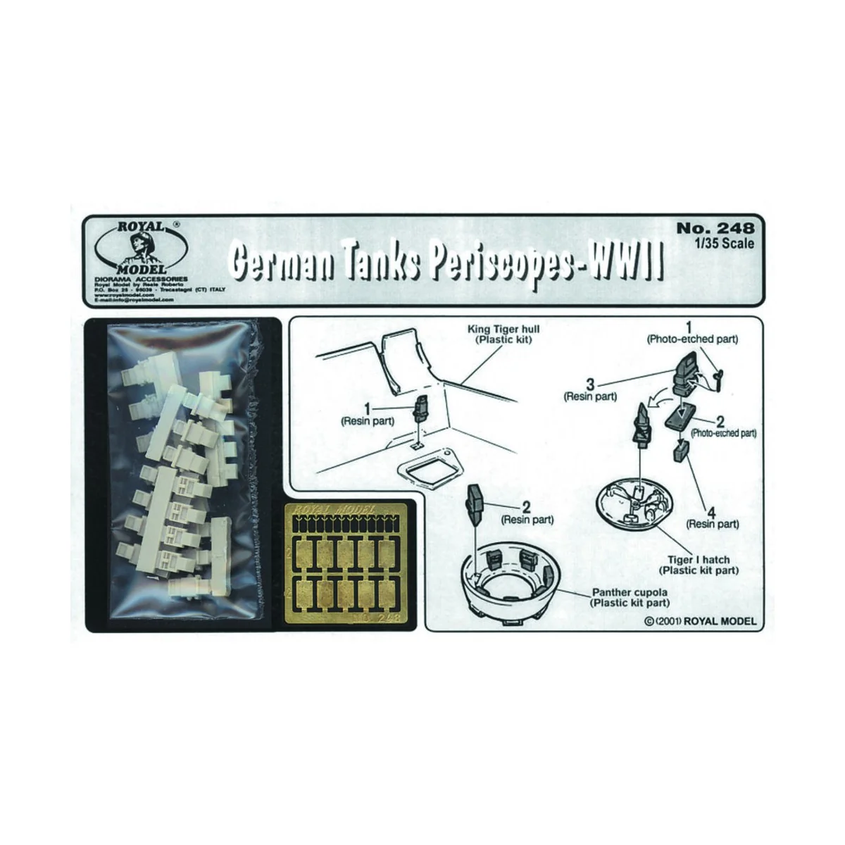 German tank periscopes, 1/35 - Royal Model RM248