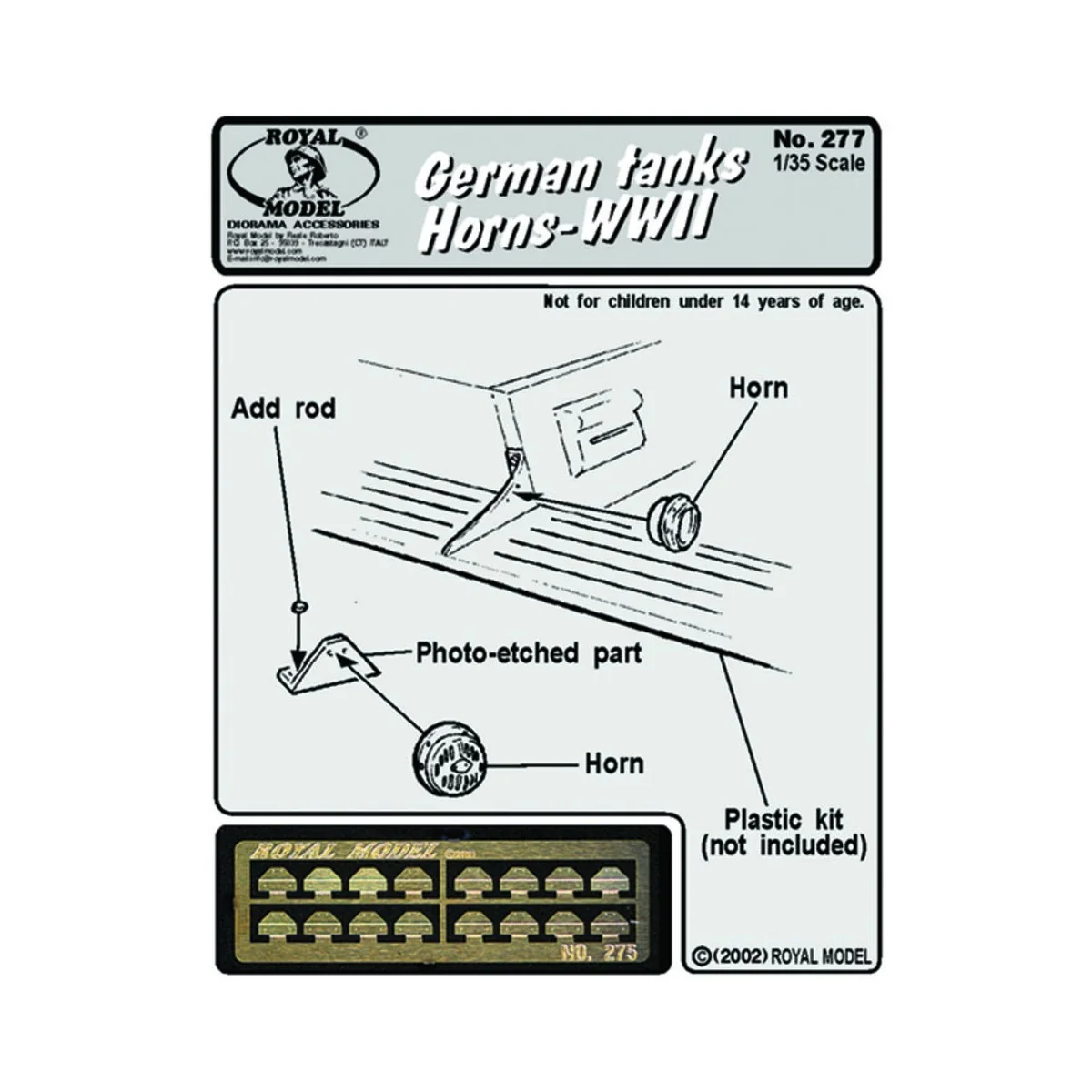 Horns (for German tanks-WWII, 1/35 - Royal Model RM277