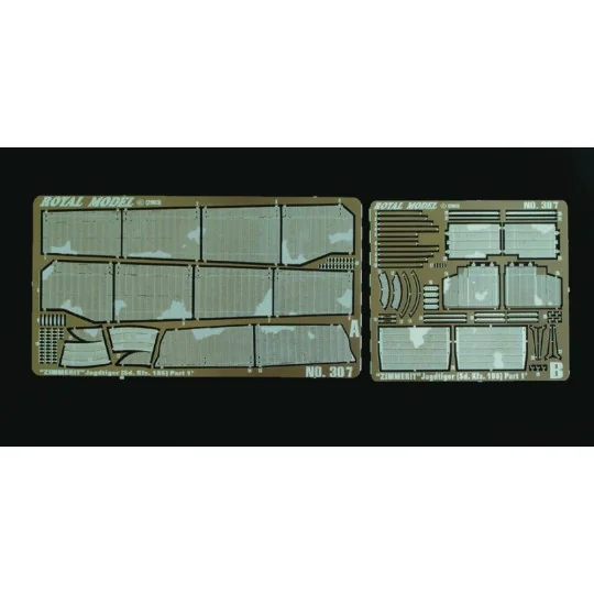 Scraped Zimmerit Jagdtiger Part 1 (for Dragon kit) - Royal Model RM307