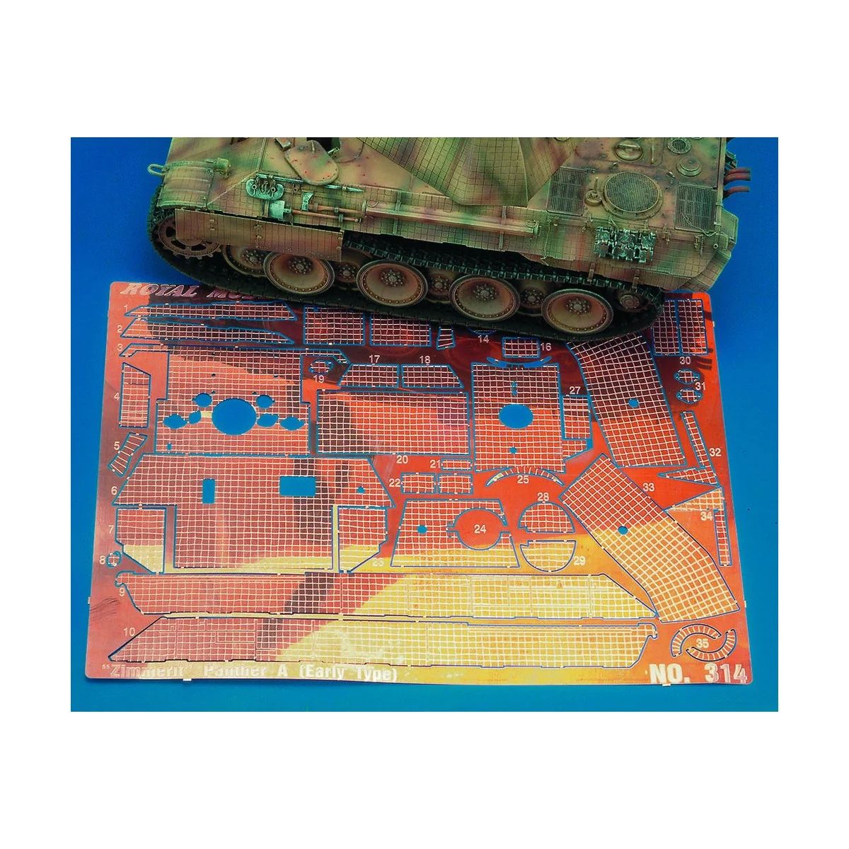 Zimmerit Panther A Early Type - Royal Model RM314