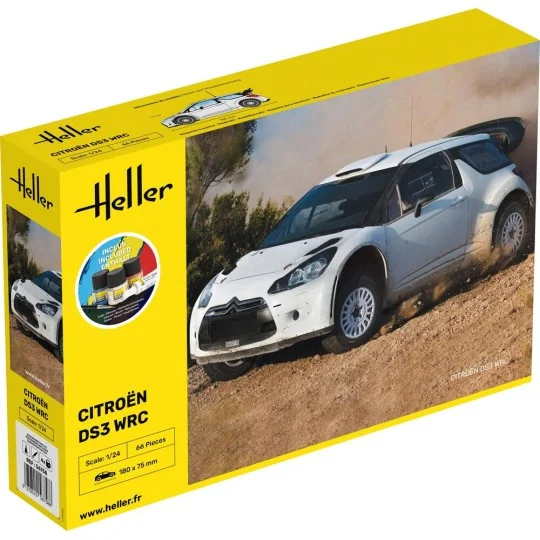 STARTER KIT Citroen DS3 WRC, 1/24 - Heller 56758 STARTER KIT Citroen DS3 WRC, 1/24 - Heller 56758