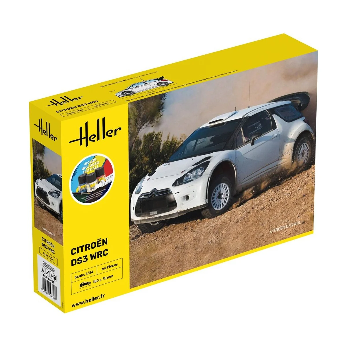STARTER KIT Citroen DS3 WRC, 1/24 - Heller 56758 STARTER KIT Citroen DS3 WRC, 1/24 - Heller 56758