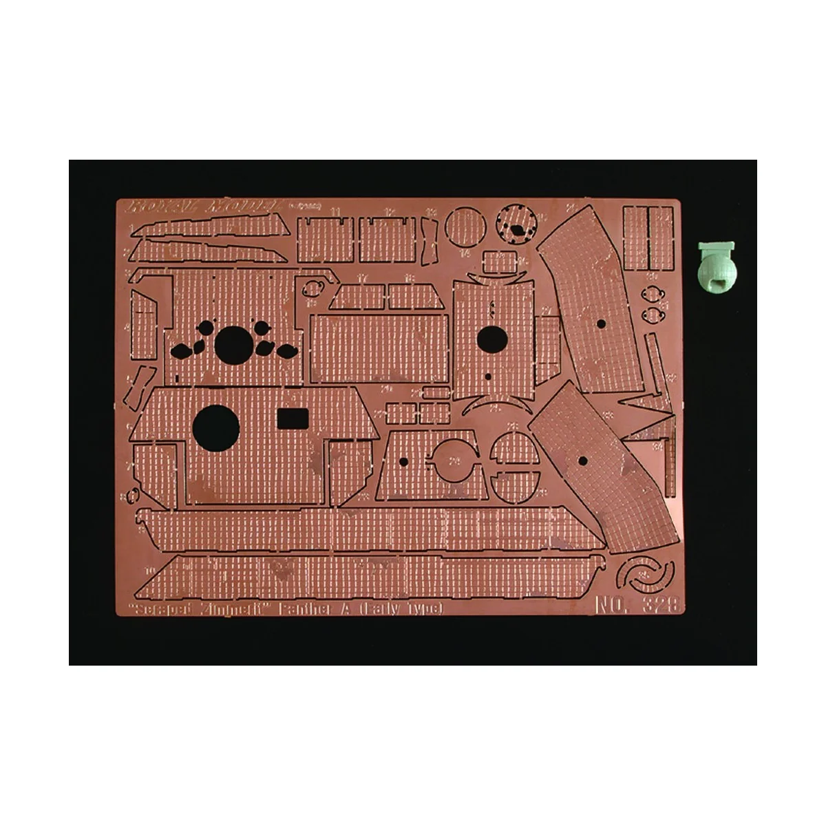 Scraped Zimmerit Panther A Late (for Dragon kit), 1/35 - Royal Mode...