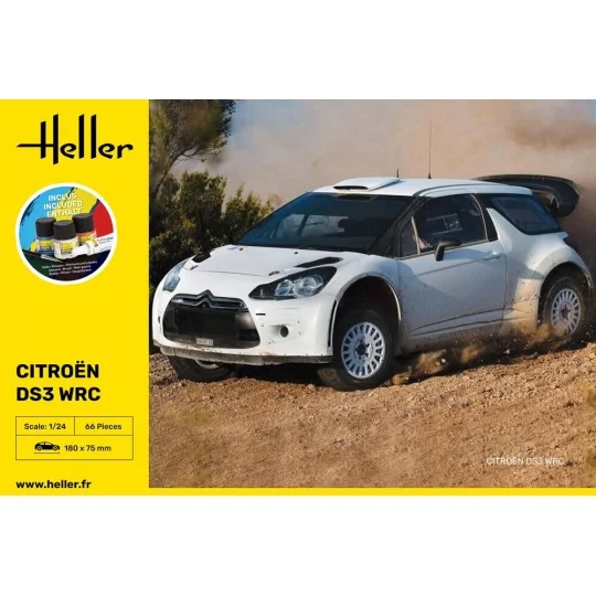 STARTER KIT Citroen DS3 WRC, 1/24 - Heller 56758 STARTER KIT Citroen DS3 WRC, 1/24 - Heller 56758