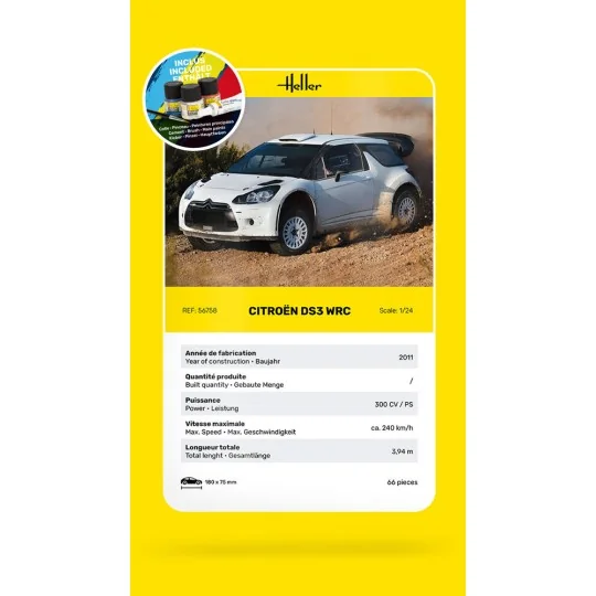 STARTER KIT Citroen DS3 WRC - Heller 56758
