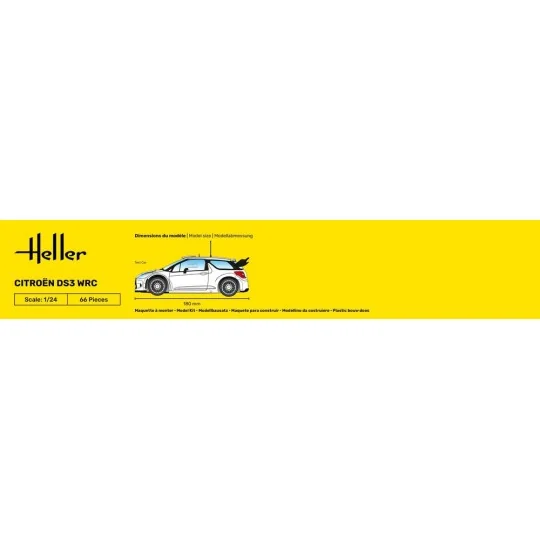 STARTER KIT Citroen DS3 WRC, 1/24 - Heller 56758 STARTER KIT Citroen DS3 WRC, 1/24 - Heller 56758