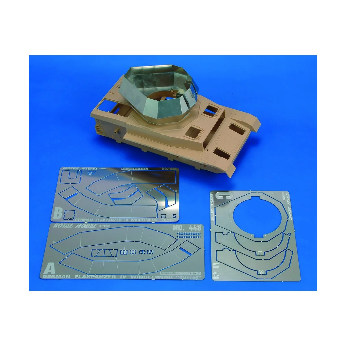 German Flak Panzer Turret (for Tamiya kit), 1/35 - Royal Model RM448