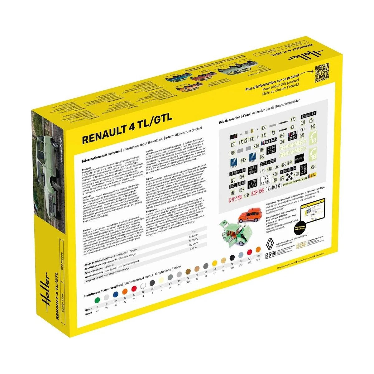 STARTER KIT Renault 4TL/GTL, 1/24 - Heller 56759 STARTER KIT Renault 4TL/GTL, 1/24 - Heller 56759