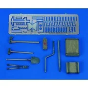 Panther/Jagdpanther Tools & Holders-WWII, 1/35 - Royal Model RM457